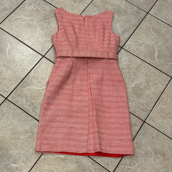 Banana Republic Elegant Red Tweed Sleeveless Dress Size 0 - Picture 3 of 5